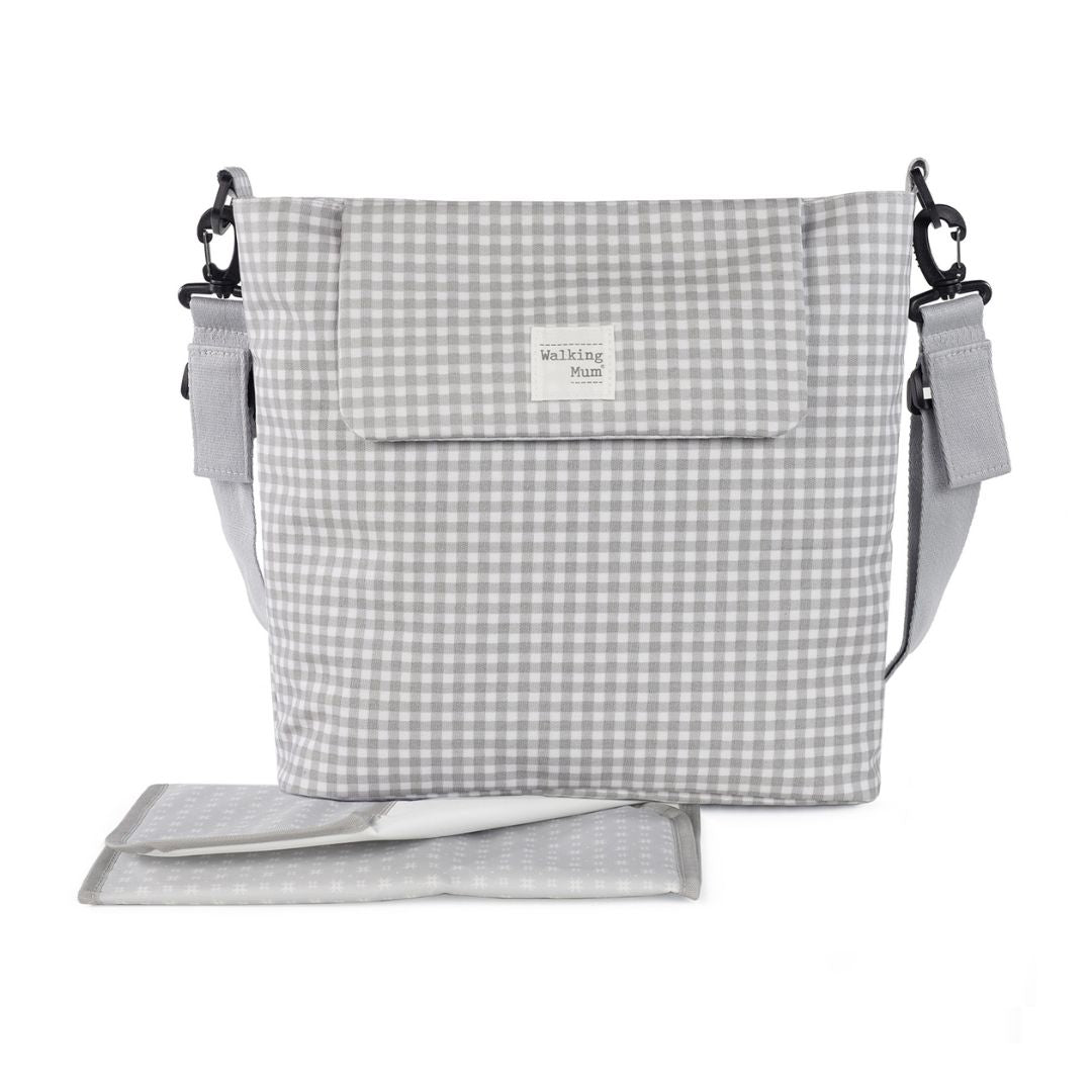 Bolso maternidad Vichy gris