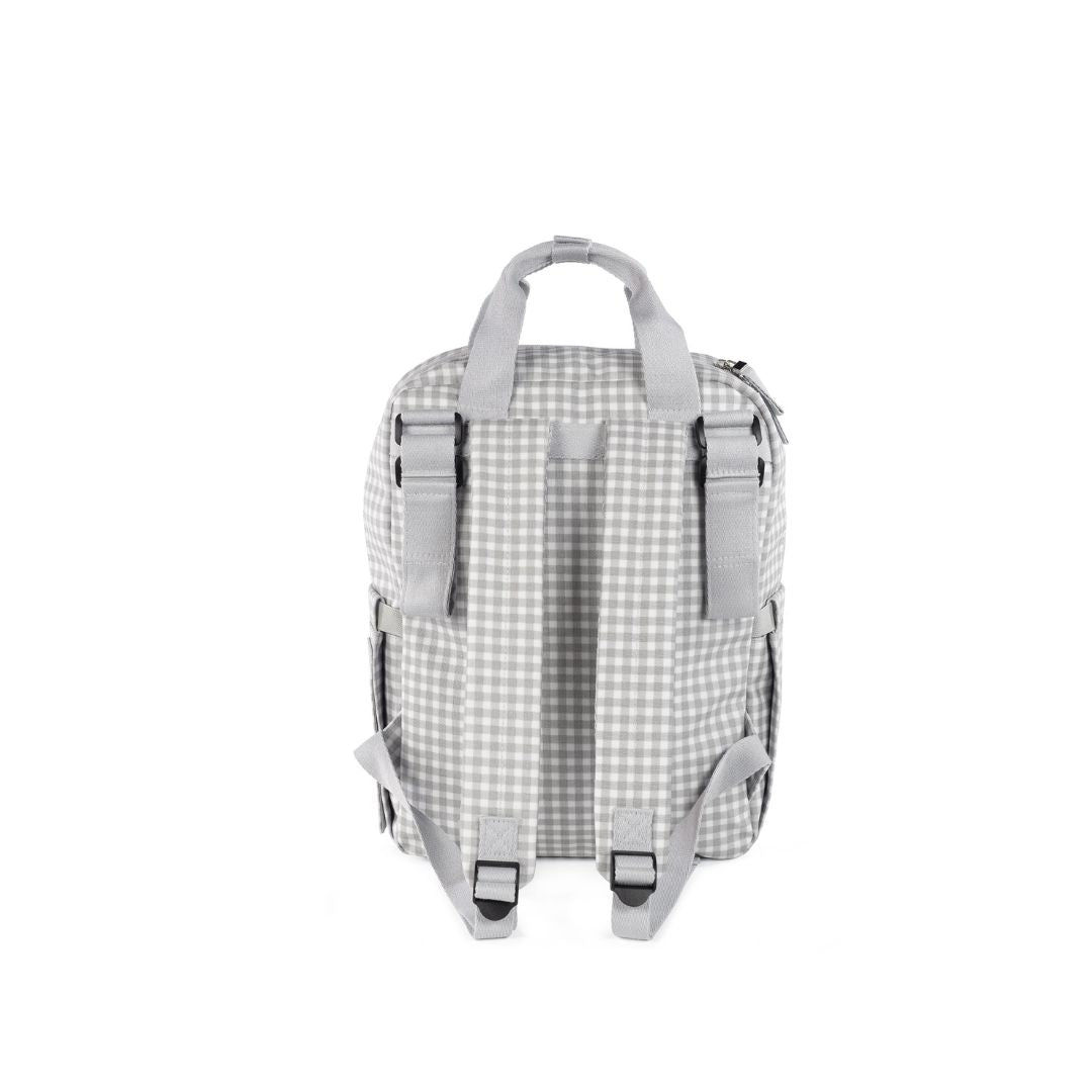 Mochila maternidad Vichy gris