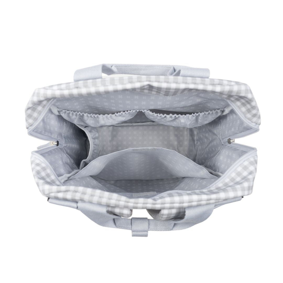 Mochila maternidad Vichy gris