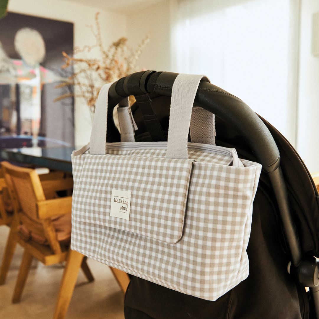 Bolso organizador Vichy gris