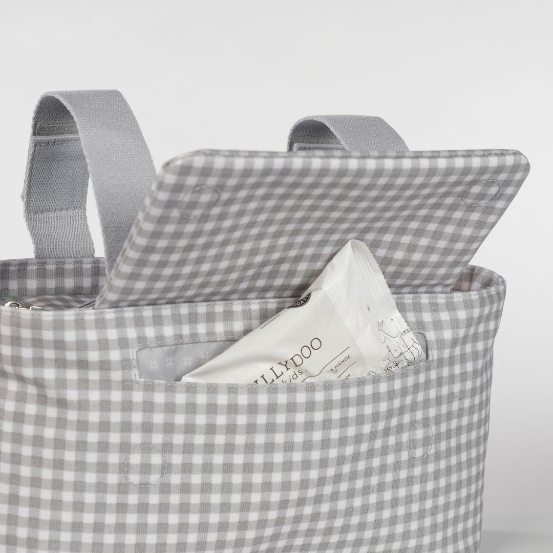 Bolso organizador Vichy gris