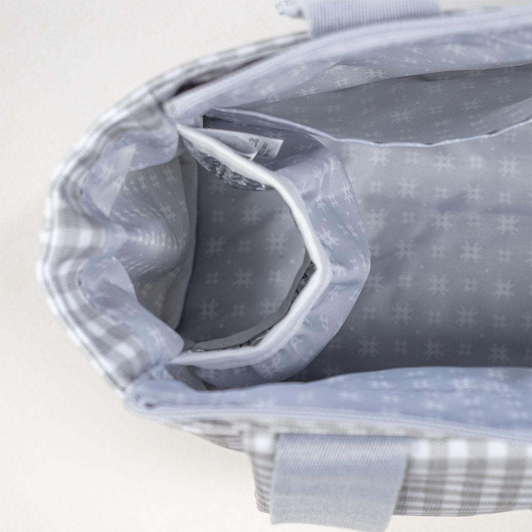 Bolso organizador Vichy gris