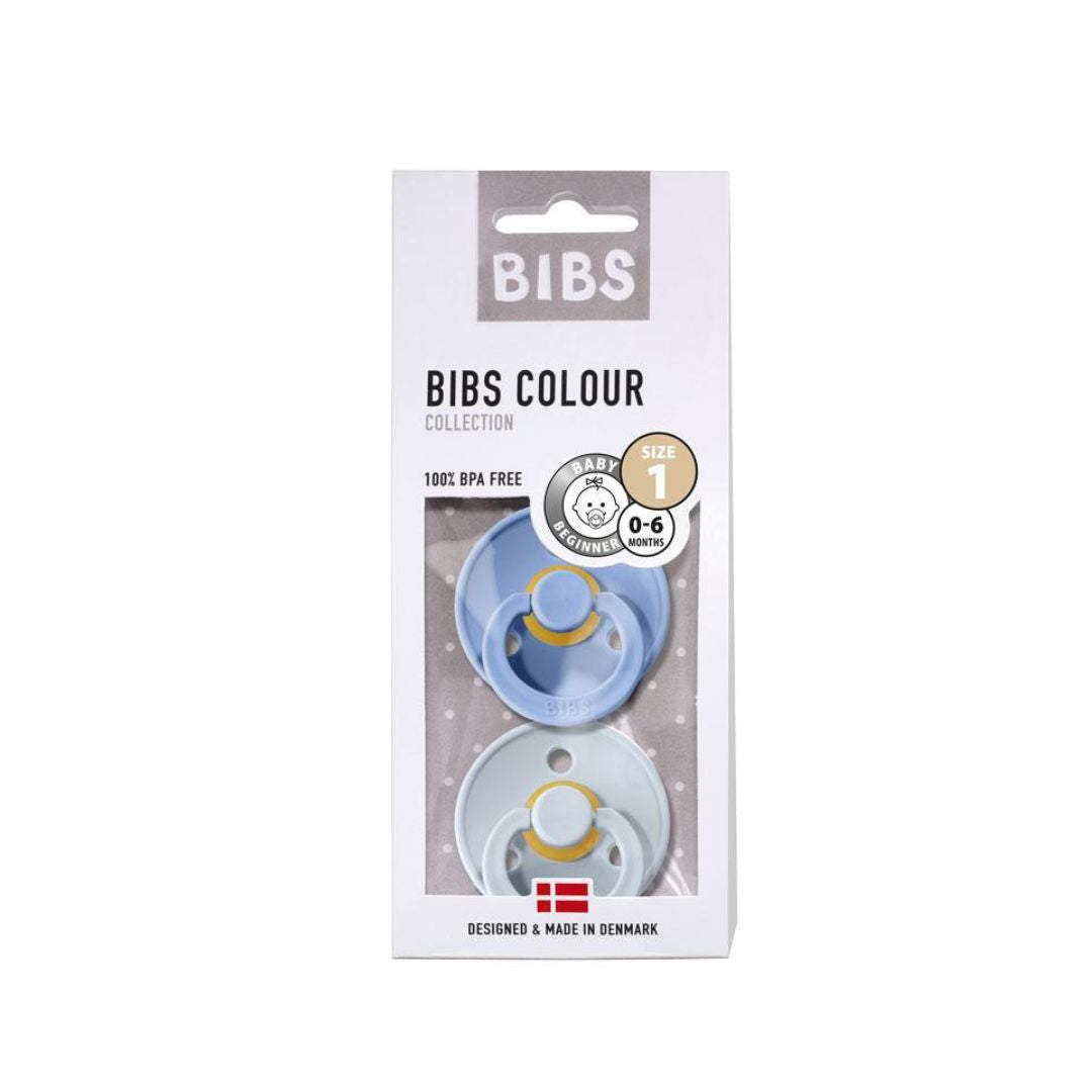 Chupete Colour X2 (0-6 meses) Sky Blue / Baby Blue