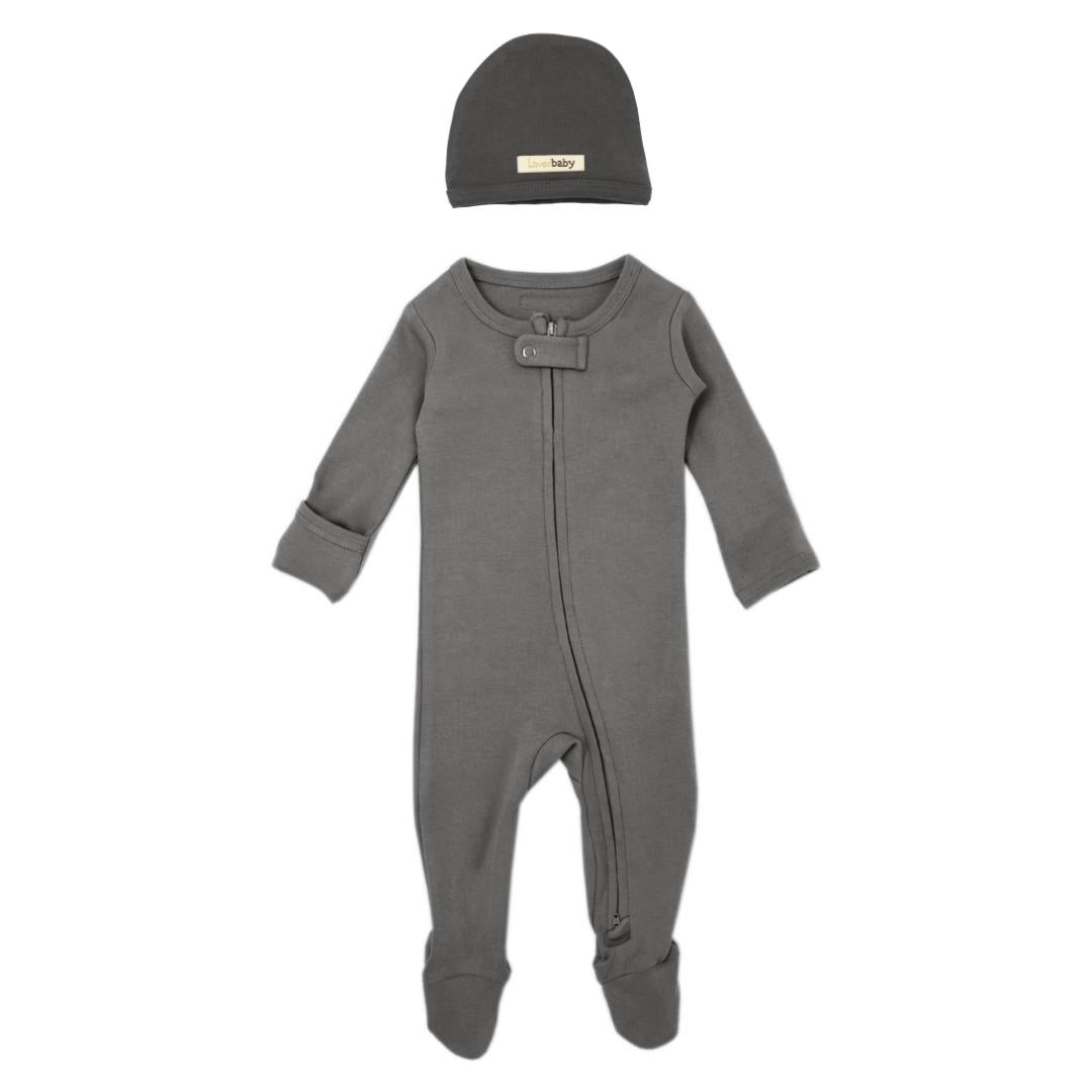 Conjunto Pijama con cierre Gris Oscuro - 0-3