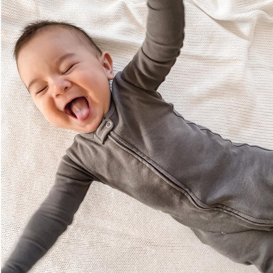 Conjunto Pijama con cierre Gris Oscuro - 0-3