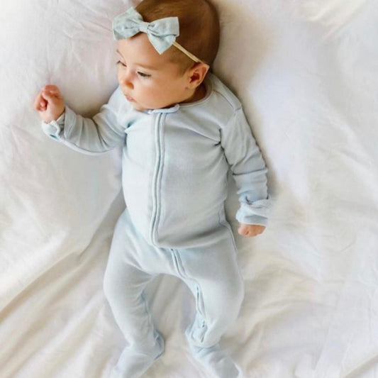 Conjunto Pijama con cierre Celeste - 0-3