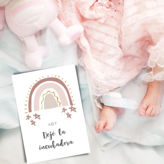 Tarjetas de Fotos de Hitos Prematuro Niña