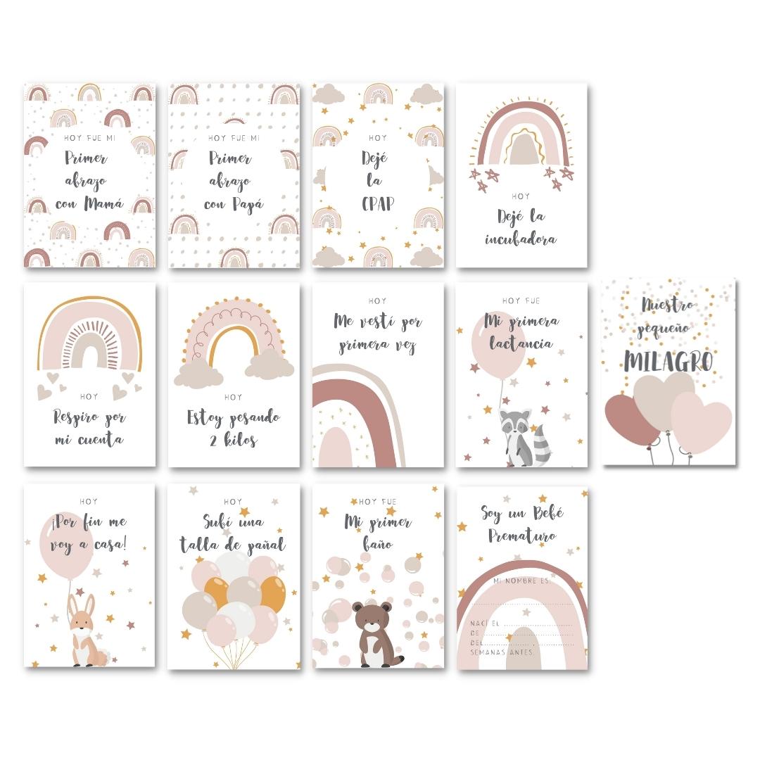 Tarjetas de Fotos de Hitos Prematuro Niña