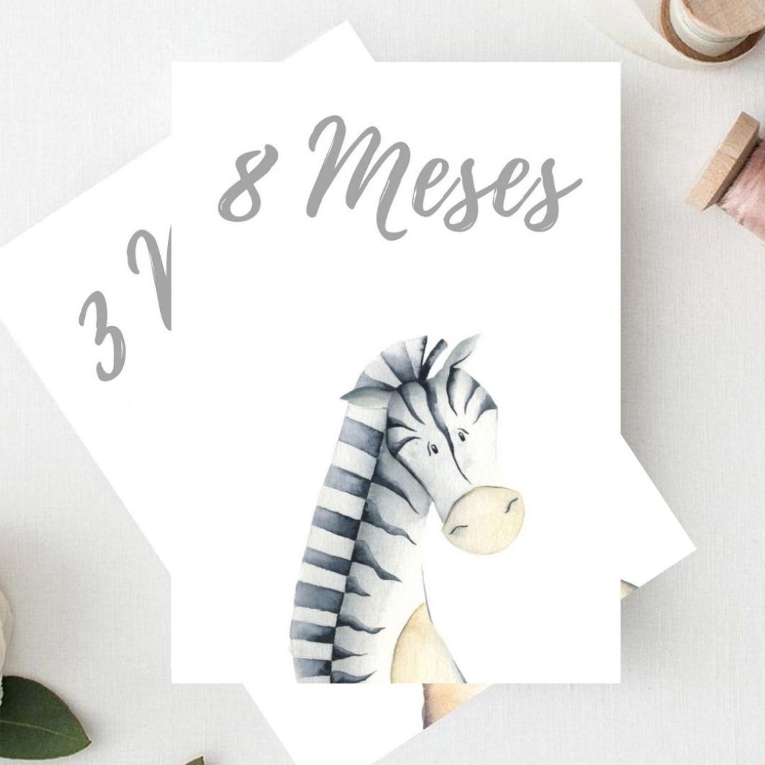 Tarjetas para Fotos Cumple Mes Animali