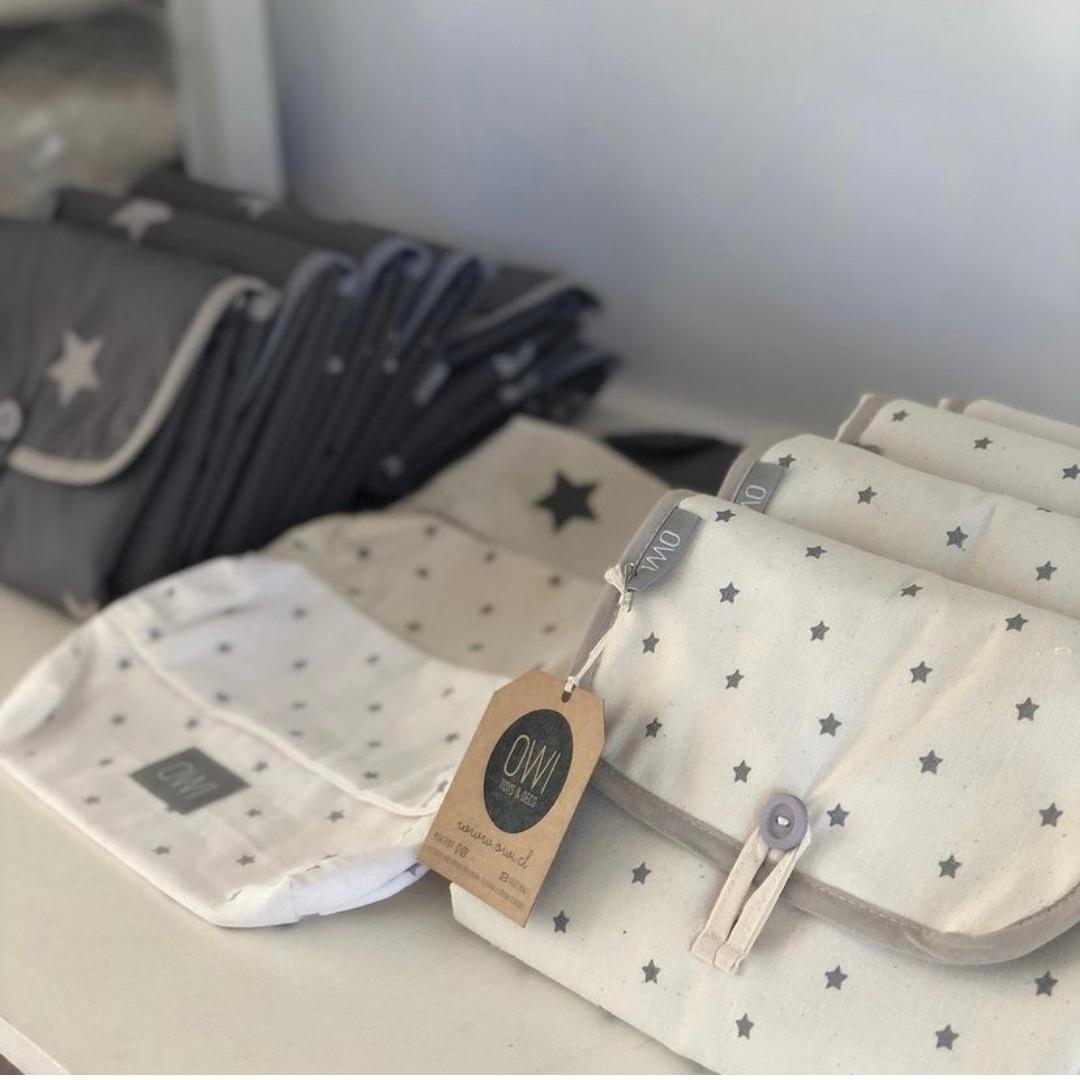 Porta Wipes Lino Masilla Estrellitas