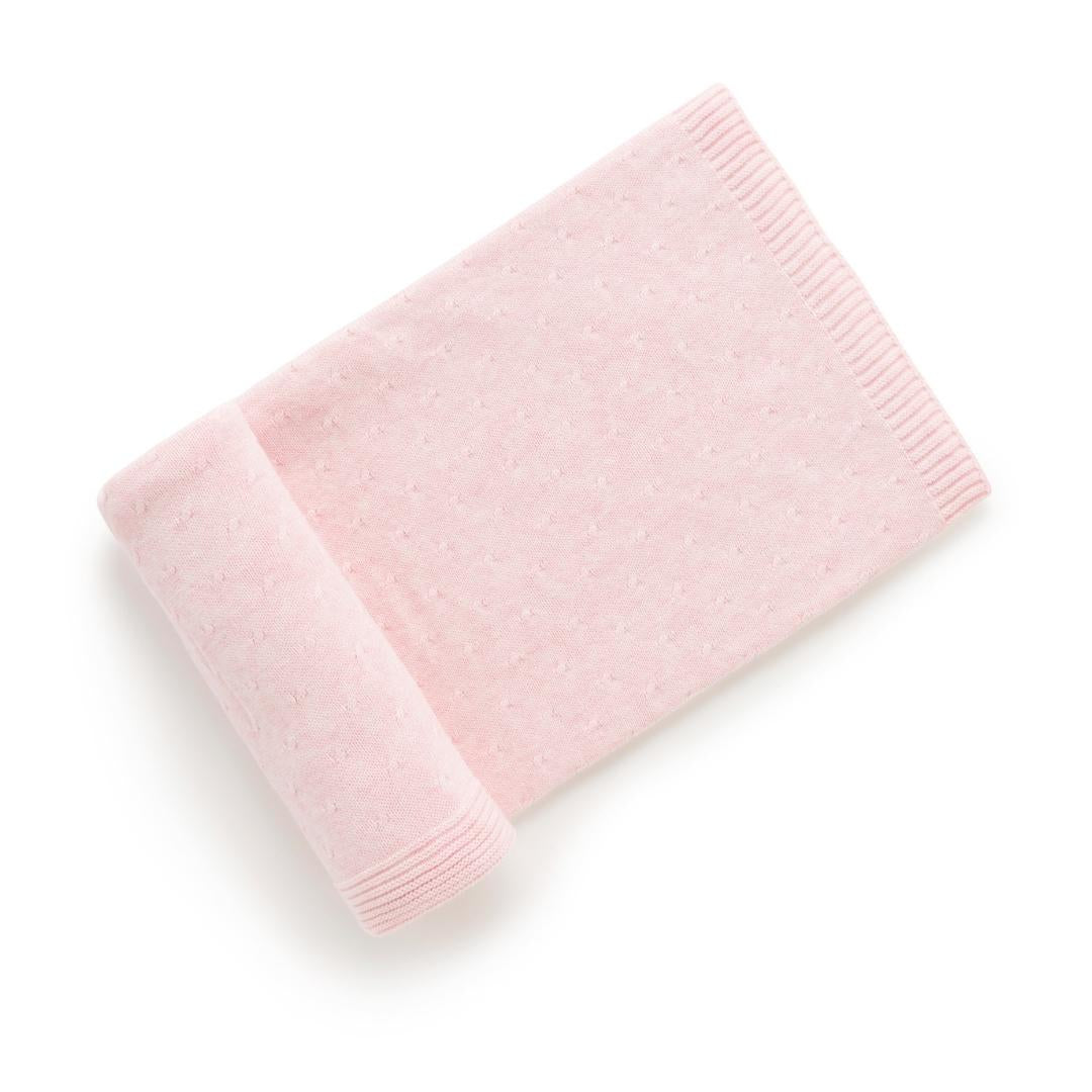 Manta Tejida Algodón Orgánico Rosa