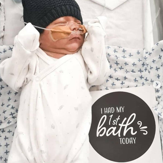 Pijama Cruzado Prematuro con broches Blanco