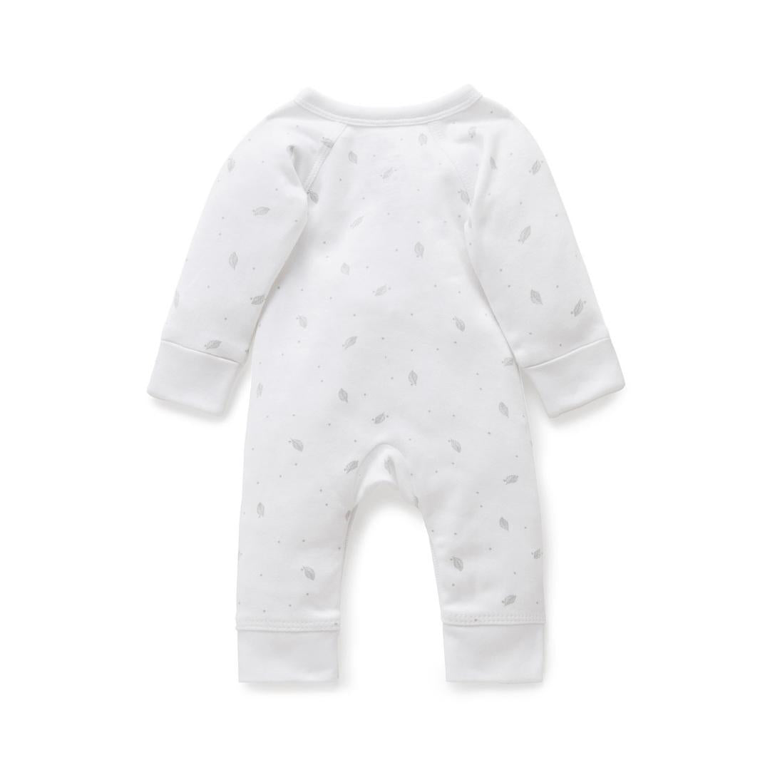 Pijama Cruzado Prematuro con broches Blanco