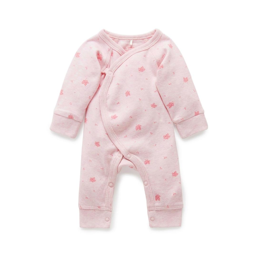 Pijama Cruzado Prematuro con broches Rosa