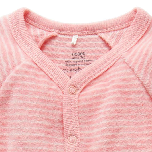 Conjunto Pijama Prematuro Terciopelo con broches Rosa