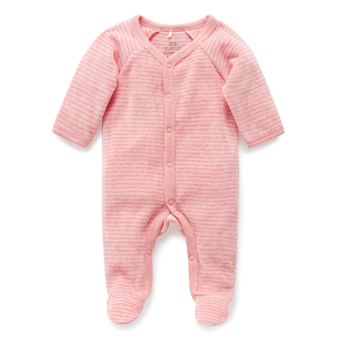 Conjunto Pijama Prematuro Terciopelo con broches Rosa