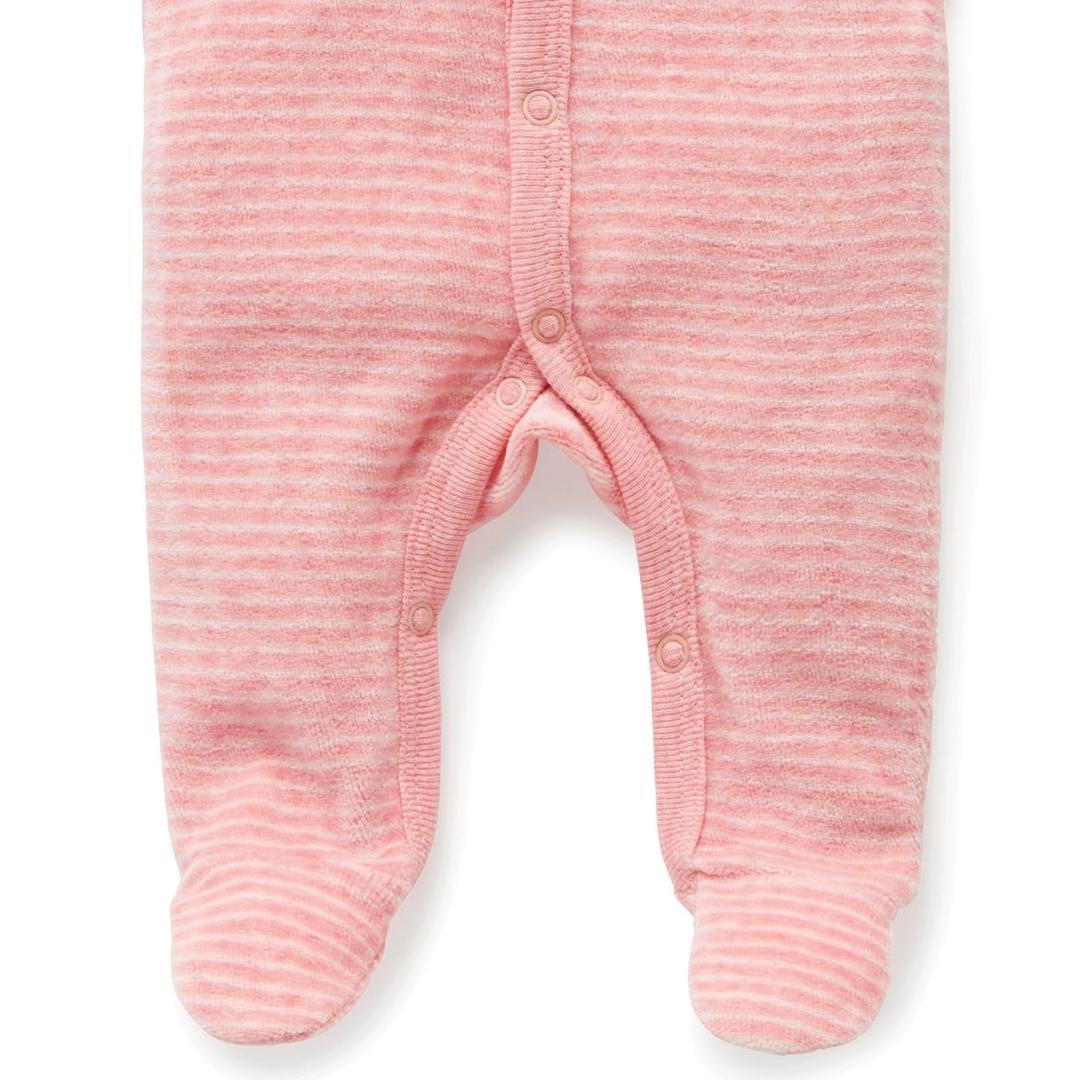 Conjunto Pijama Prematuro Terciopelo con broches Rosa