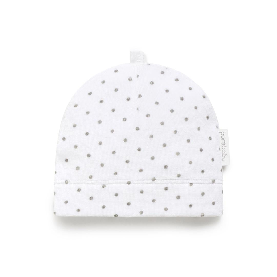 Conjunto Pijama Terciopelo Prematuro con broches Blanco