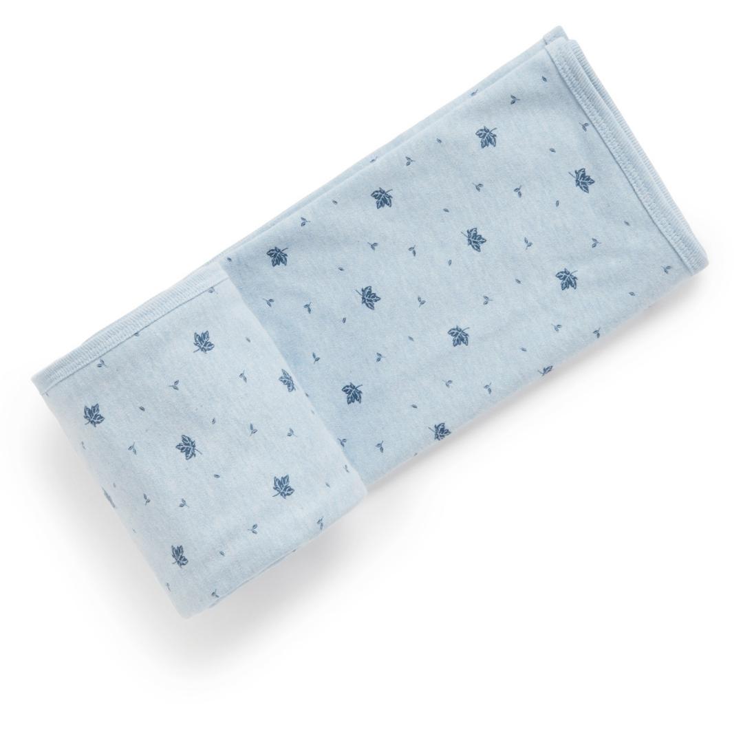 Manta algodón orgánico Celeste