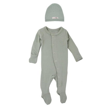 Conjunto Pijama con broches Verde - 0-3