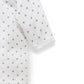 Conjunto Pijama Terciopelo Prematuro con broches Blanco